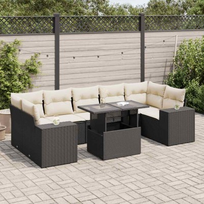 Sofa set with cushions, 8...