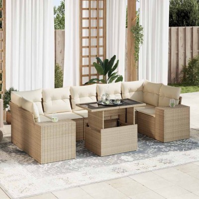 Sofa set with cushions, 8...