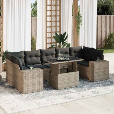 Garden set with cushions, 8...