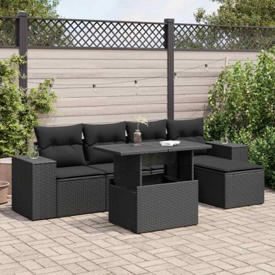 Sofa set with cushions, 6...