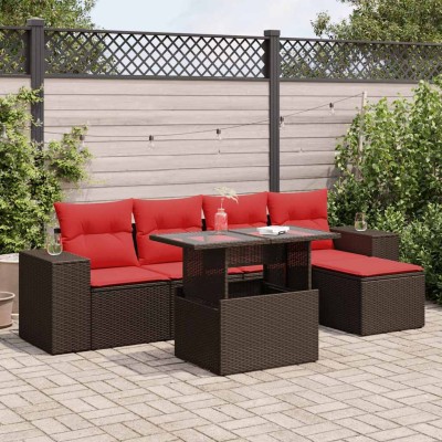 Garden set with cushions, 6...