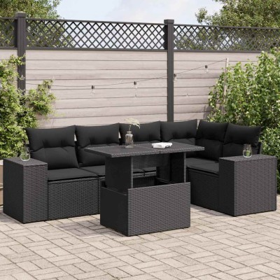 Sofa set with cushions, 6...