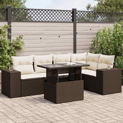 Sofa set with cushions, 6...