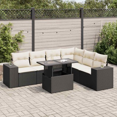 Sofa set with cushions, 7...