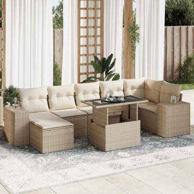 Sofa set with cushions, 8...