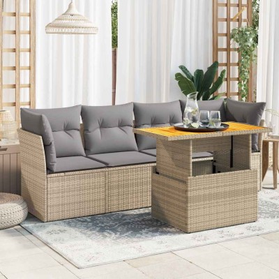 Sofa set with cushions, 5...