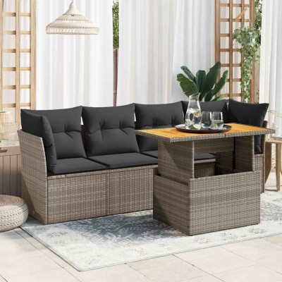 Sofa set with cushions, 5...