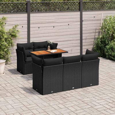 Sofa set with cushions, 6...