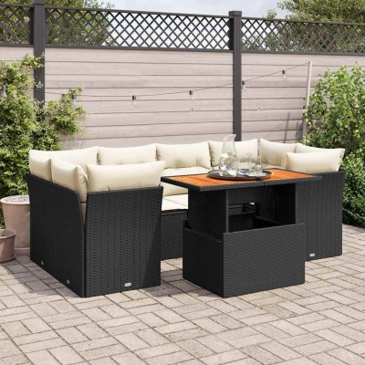 Sofa set with cushions, 7...