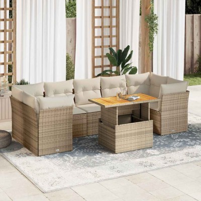 Sofa set with cushions, 8...