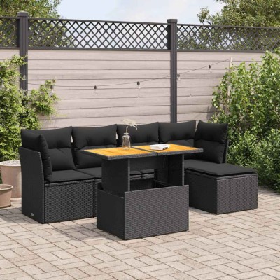 Sofa set with cushions, 6...