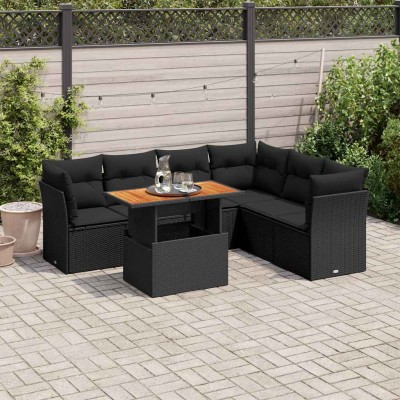 Sofa set with cushions, 7...