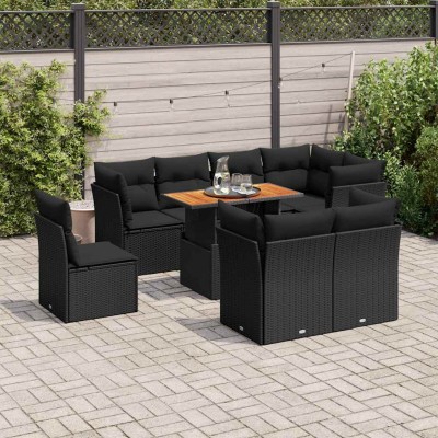Garden set with cushions, 9...