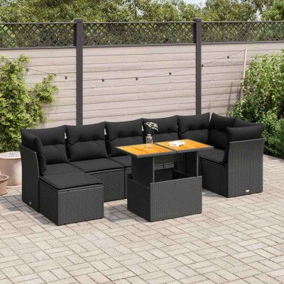 Sofa set with cushions, 8...