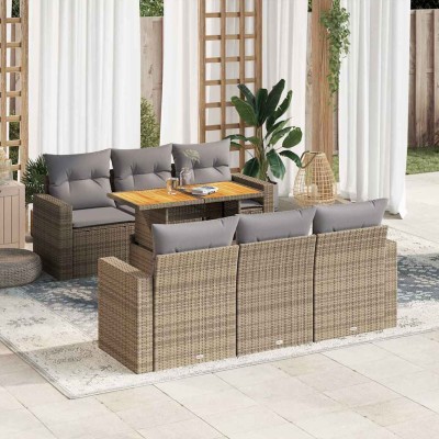 Sofa set with cushions, 7...