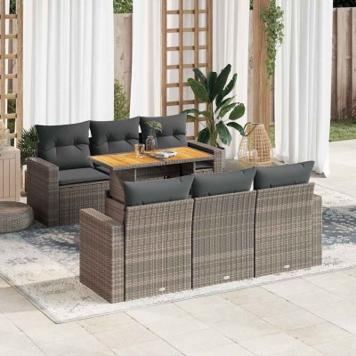 Sofa set with cushions, 7...