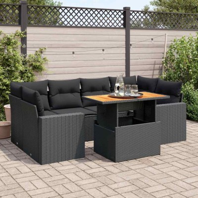 Sofa set with cushions, 7...