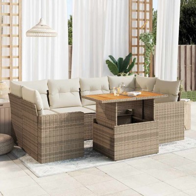 Sofa set with cushions, 7...