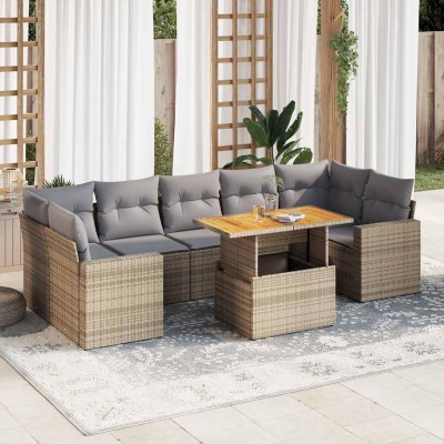 Sofa set with cushions, 8...