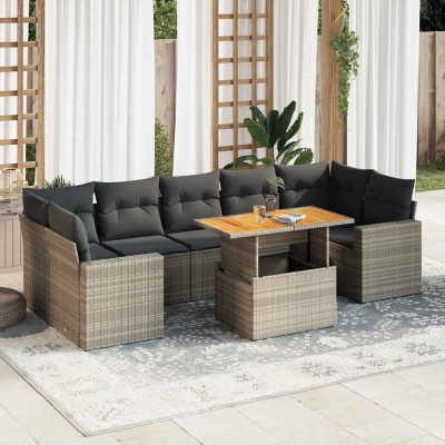 Garden set with cushions, 8...