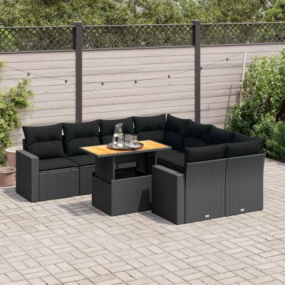 Garden set with cushions, 9...