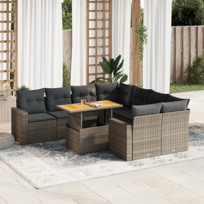 Sofa set with cushions, 9...