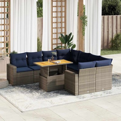 Sofa set with cushions, 9...