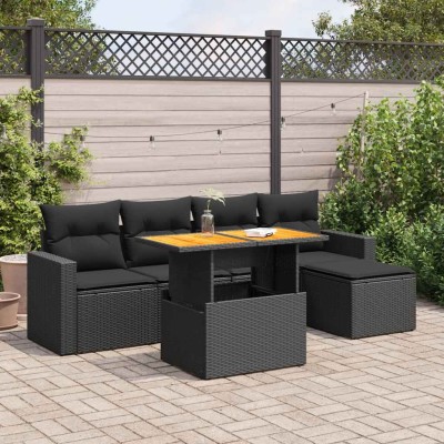 Sofa set with cushions, 6...