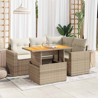 Sofa set with cushions, 5...