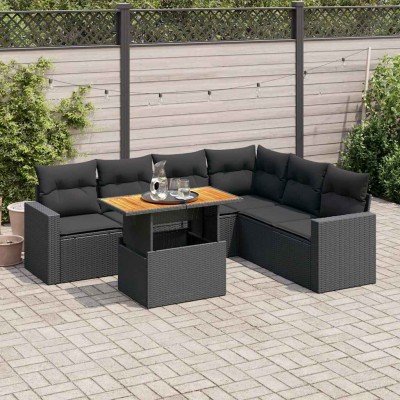 Sofa set with cushions, 7...