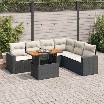 Sofa set with cushions, 7...