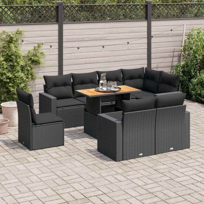 Garden set with cushions, 9...