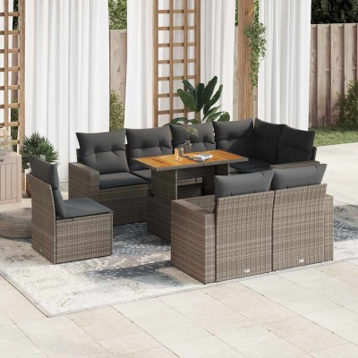 Sofa set with cushions, 9...