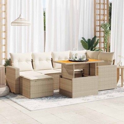 Sofa set with cushions, 7...