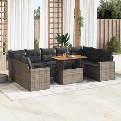 Garden set with cushions,...