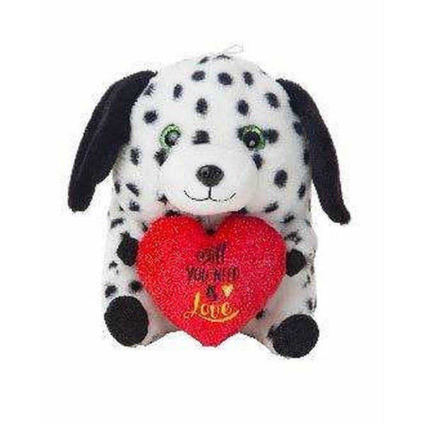 Fluffy toy Dog Heart 28 cm Dalmatian