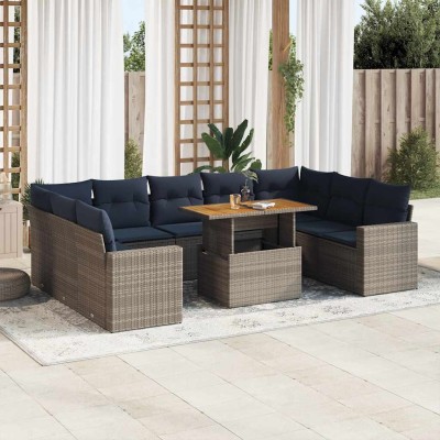 Garden set with cushions,...