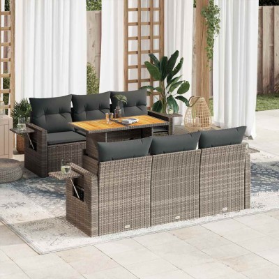 Sofa set with cushions, 7...
