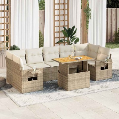 Sofa set with cushions, 8...