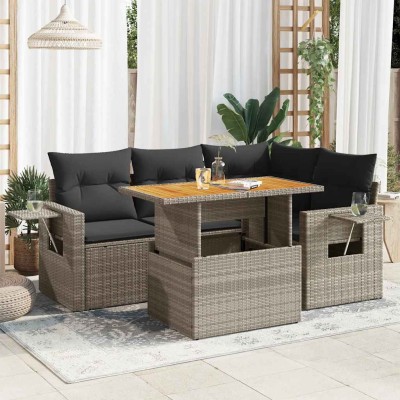 Sofa set with cushions, 5...
