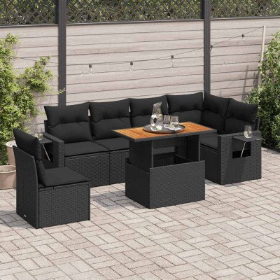 Sofa set with cushions, 7...