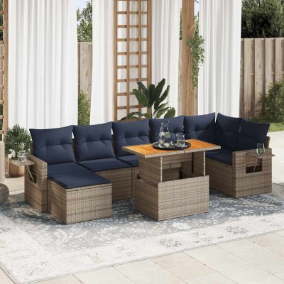 Garden set with cushions, 8...