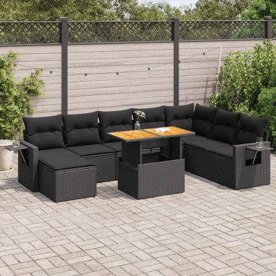 Garden set with cushions, 9...