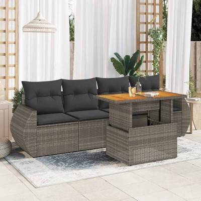 Sofa set with cushions, 5...