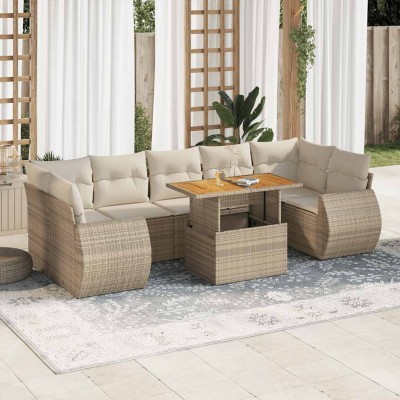 Sofa set with cushions, 8...