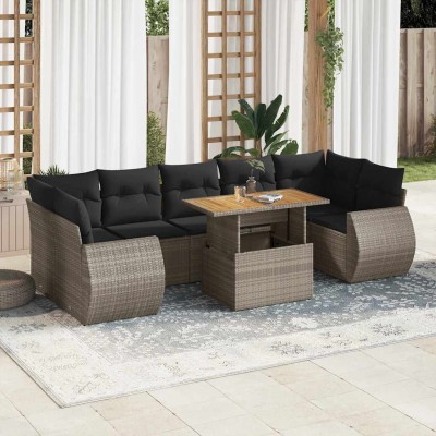 Garden set with cushions, 8...