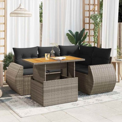 Sofa set with cushions, 5...