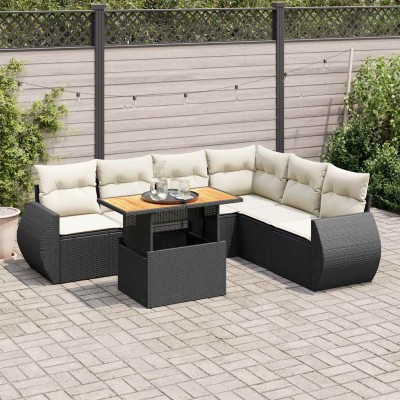 Sofa set with cushions, 7...