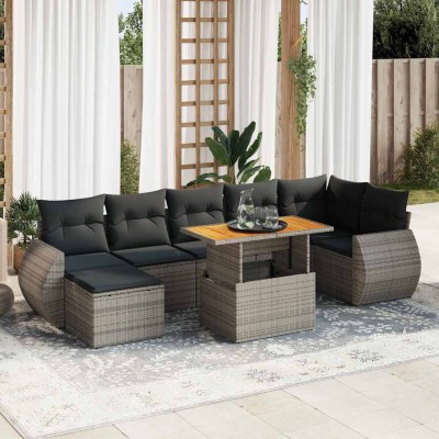 Garden set with cushions, 8...