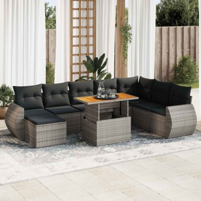 Sofa set with cushions, 9...